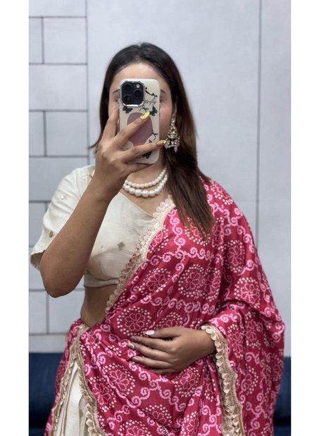 Pink Colour Soft Chinon Silk With Designer Lehenga With Blouse Dupatta Exporters In India Vt 01